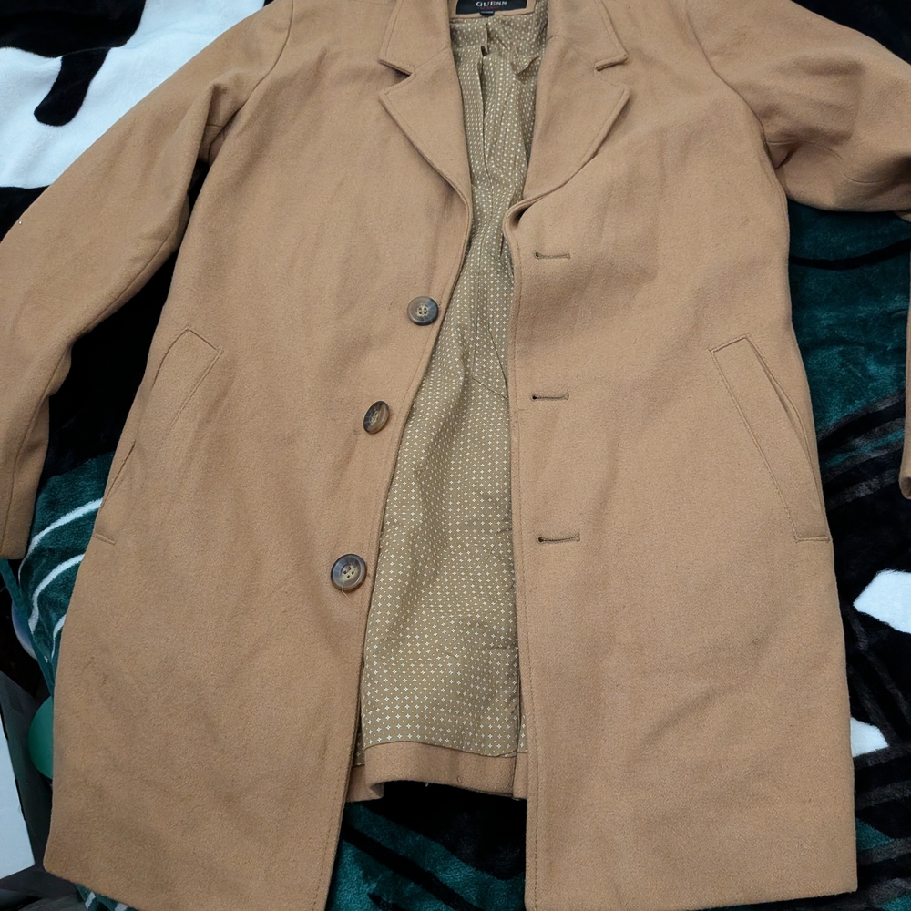 Men's Guess Tan Coat Medium